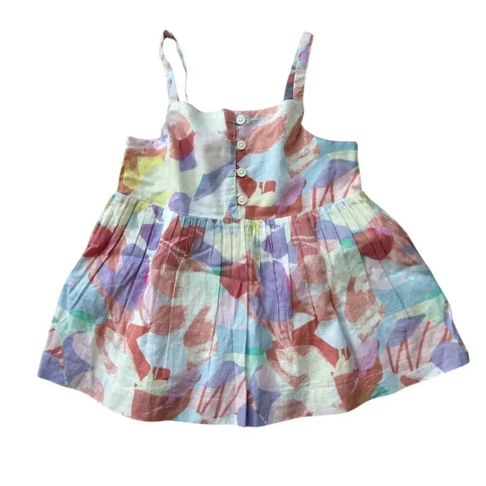 Baby Gap Sleeveless Top Print Lilac, Orange 5T